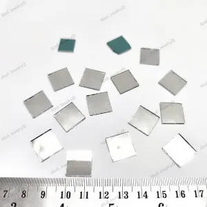 14 mm square mirrors Geometric mirror tiles for lippan work mud mirror work shisha mirror shapes decorative mirror tiles