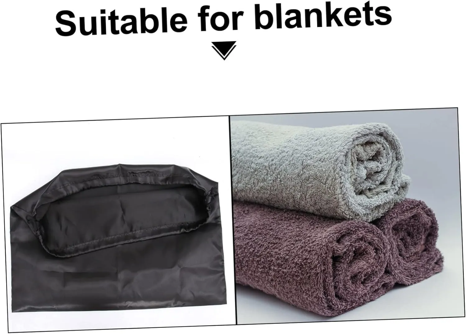 2 Pack Silk Drawstring Storage Bag Large Capacity Household Bag Black Sturdy Rope and Easy to Close Design