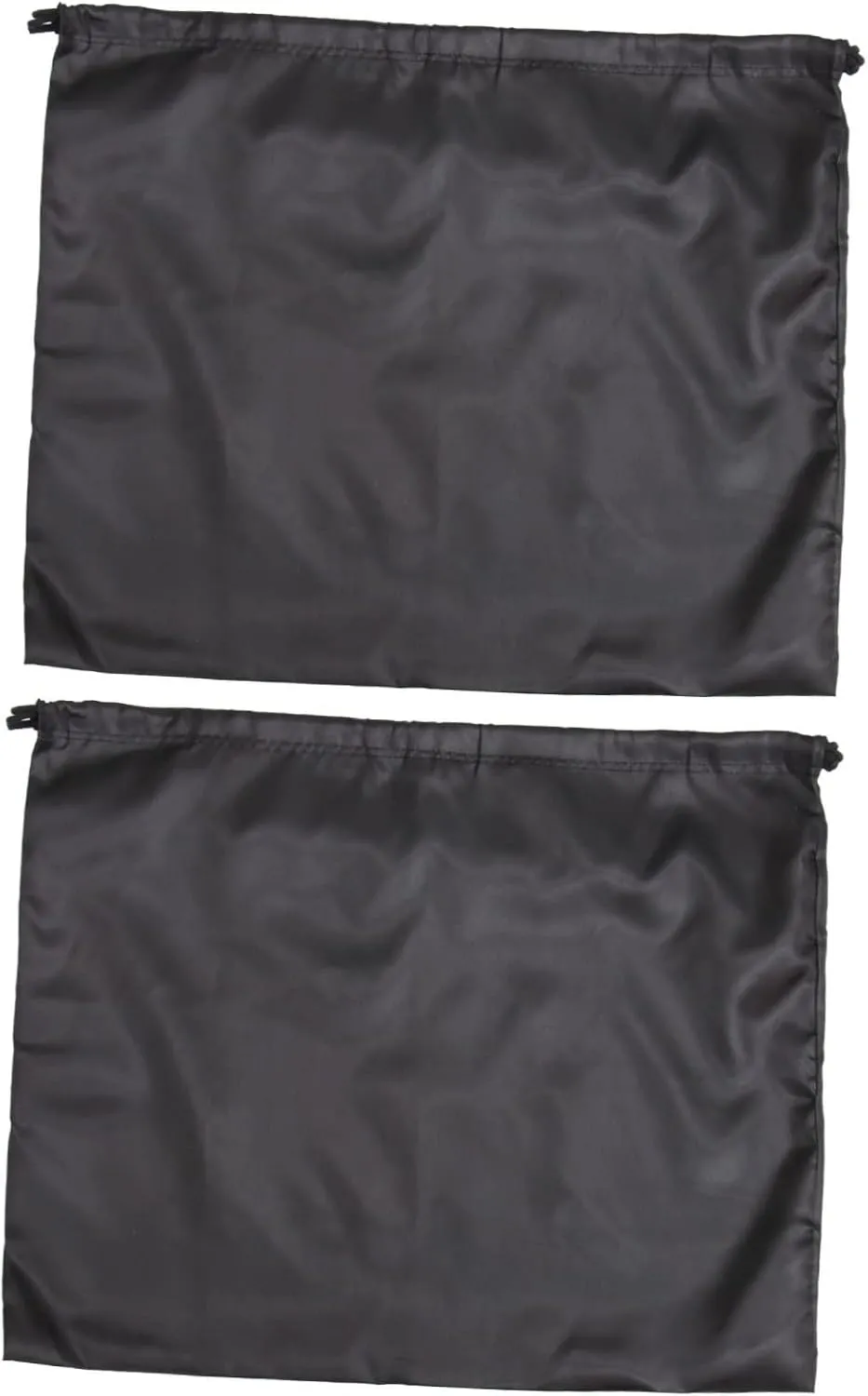 2 Pack Silk Drawstring Storage Bag Large Capacity Household Bag Black Sturdy Rope and Easy to Close Design