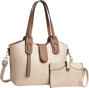 2 Packet Laptop Tote Bag for Women Waterproof Leather Computer Bags Women Business Office Work Bag Briefcase
