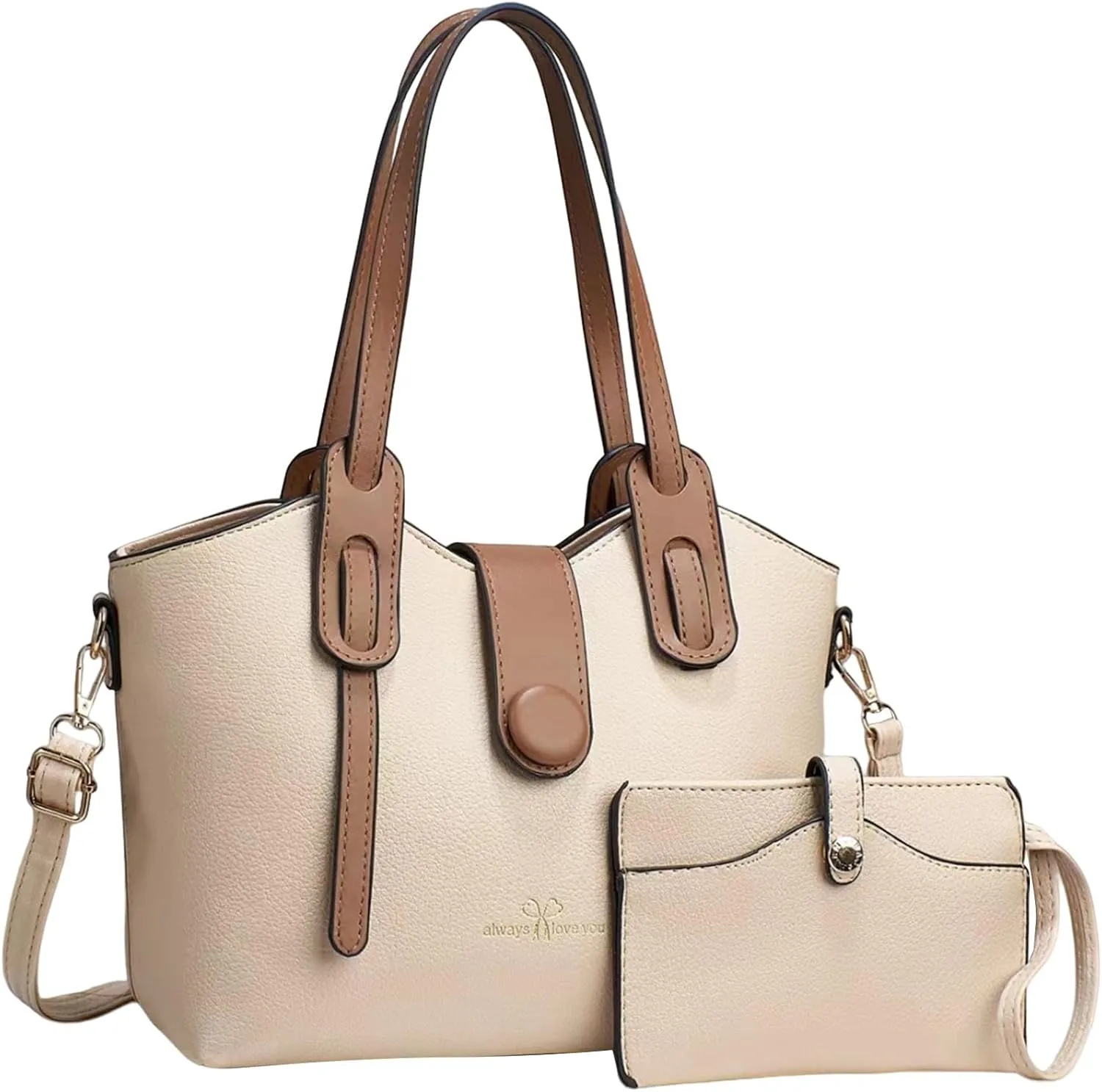 2 Packet Laptop Tote Bag for Women Waterproof Leather Computer Bags Women Business Office Work Bag Briefcase