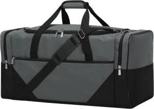 25 in Large Travel Duffel Bag for Men - 56L Roomy Weekender Bag with Trolley Sleeve (Gray)