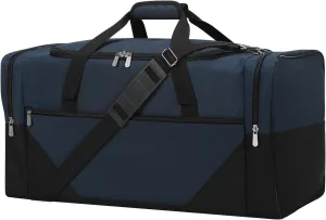 25 in Large Travel Duffel Bag for Men - 56L Roomy Weekender Bag with Trolley Sleeve (Navy)
