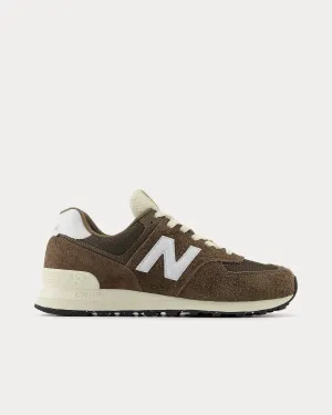 574 Dark Mushroom / Angora / Black Low Top Sneakers