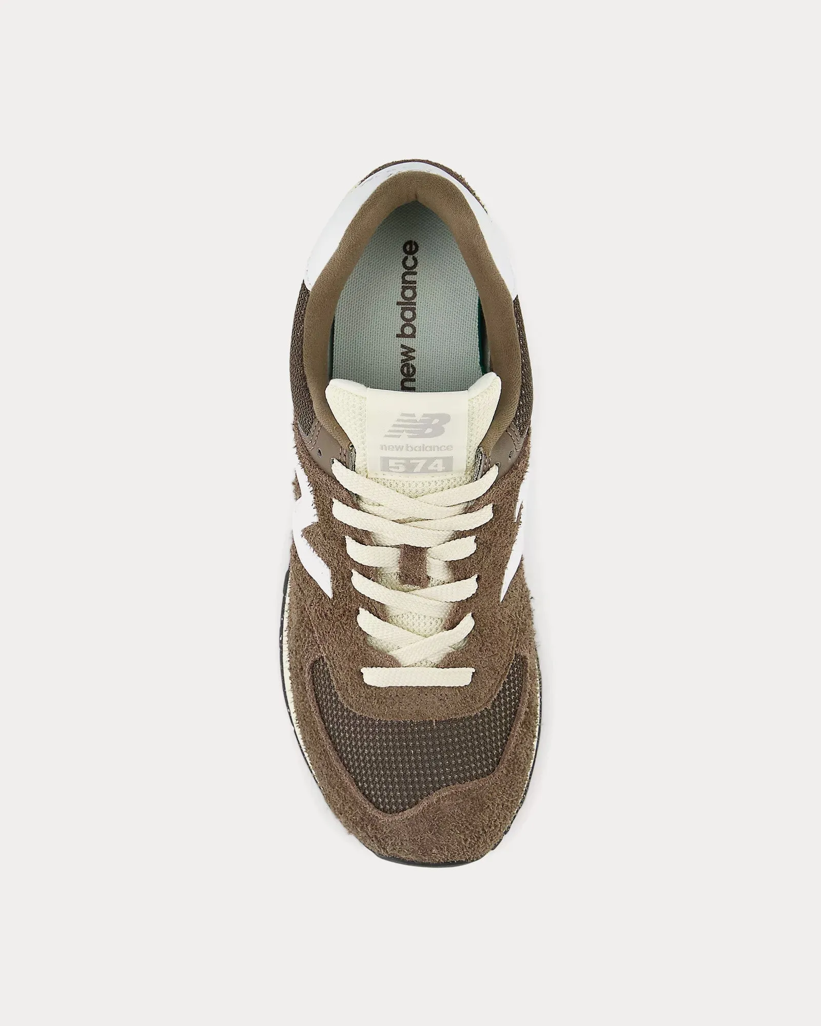 574 Dark Mushroom / Angora / Black Low Top Sneakers