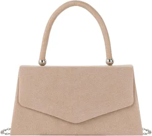 Aisi Women's Evening Bag Party Clutches Elegance Velvet Top Handle Handbag Classic Wedding Cocktail Prom Purse