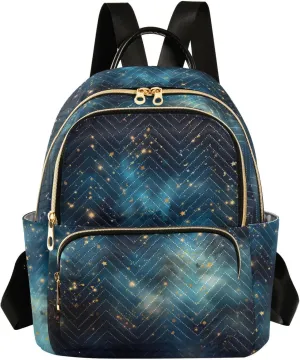 ALAZA Women Mini Backpack Purse Bag Lightweight Casual Daily Travel Backpack Endless Universe with Stars and Galaxies Back Pack Fashion Multipurpose Shoulder Bag,S
