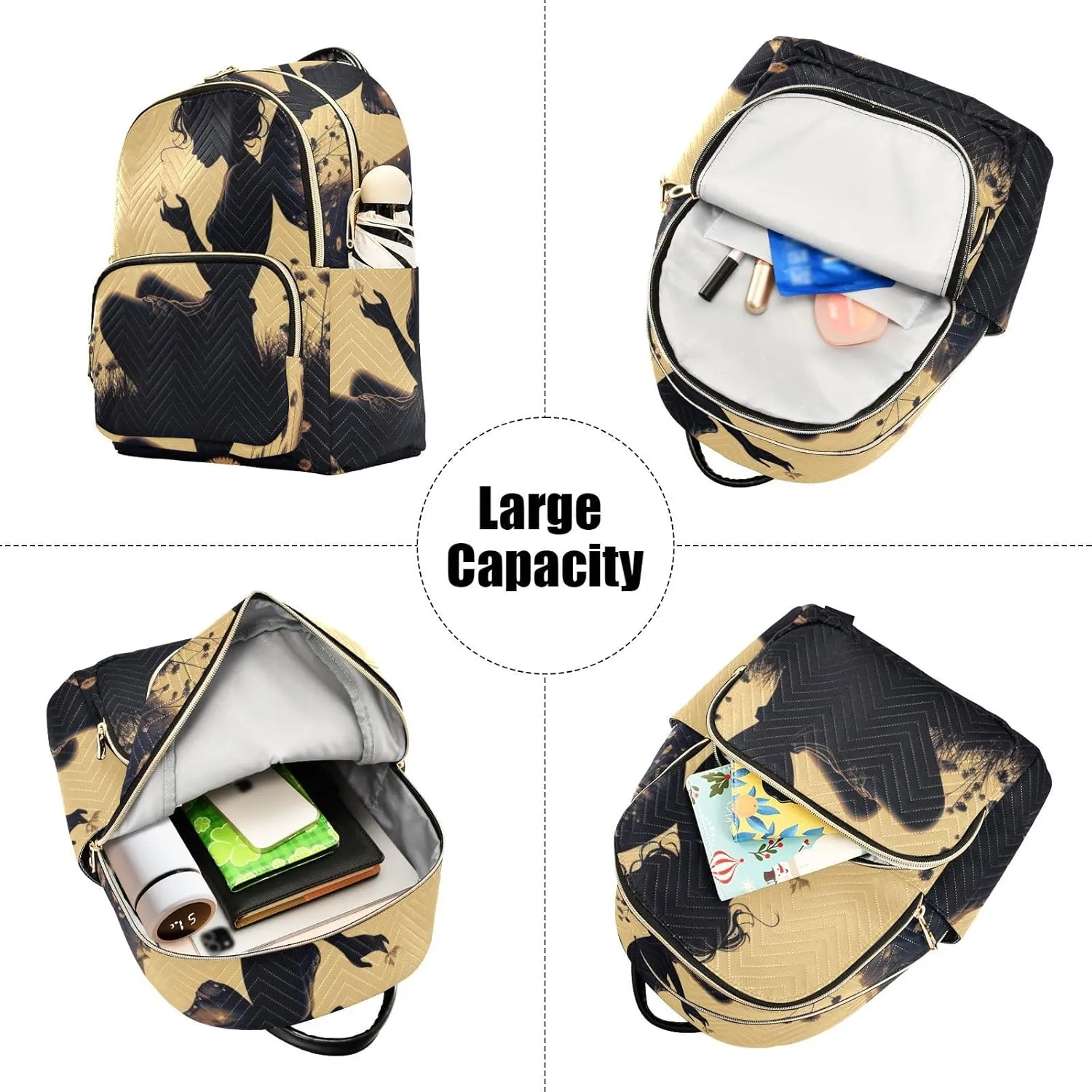 ALAZA Women Mini Backpack Purse Bag Lightweight Casual Daily Travel Backpack Fairy Girl with Butterflies Back Pack Fashion Multipurpose Shoulder Bag,S