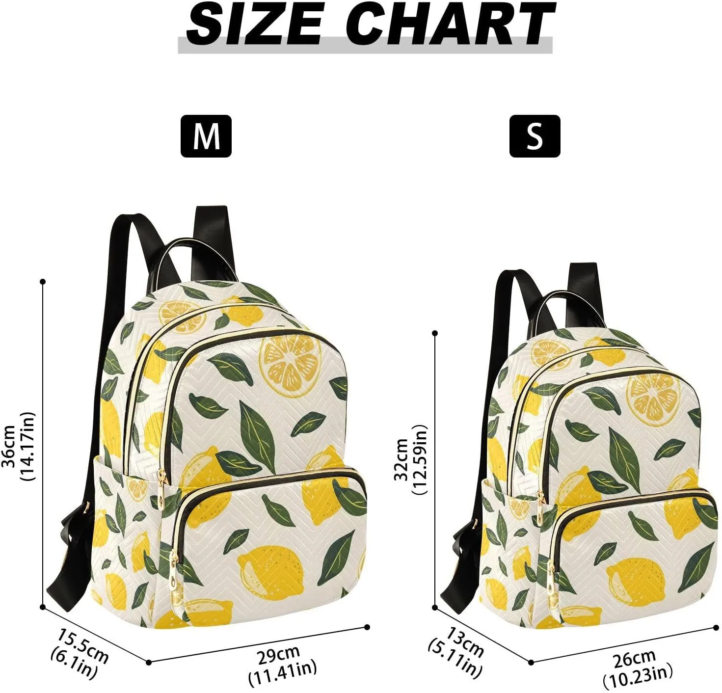 ALAZA Women Mini Backpack Purse Bag Lightweight Casual Daily Travel Backpack Lemon Back Pack Fashion Multipurpose Shoulder Bag,M