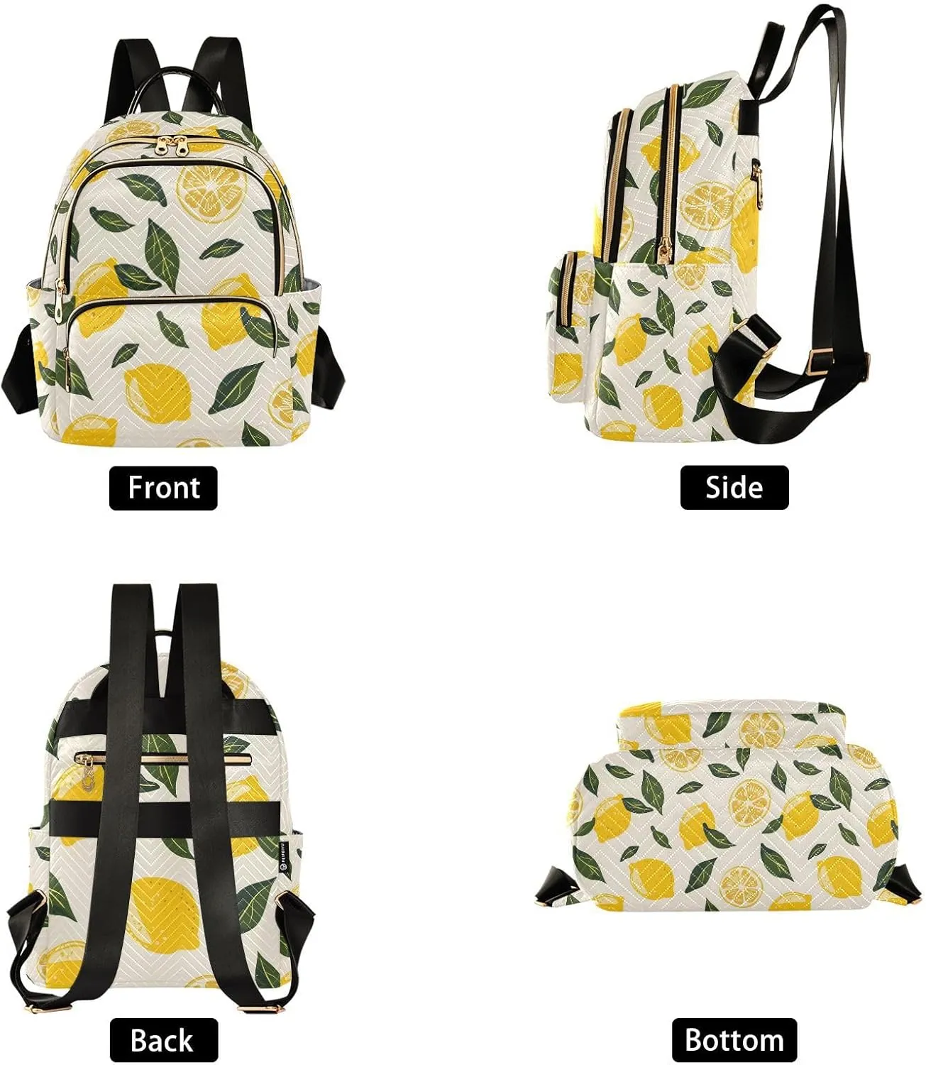 ALAZA Women Mini Backpack Purse Bag Lightweight Casual Daily Travel Backpack Lemon Back Pack Fashion Multipurpose Shoulder Bag,M