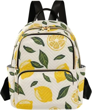 ALAZA Women Mini Backpack Purse Bag Lightweight Casual Daily Travel Backpack Lemon Back Pack Fashion Multipurpose Shoulder Bag,M