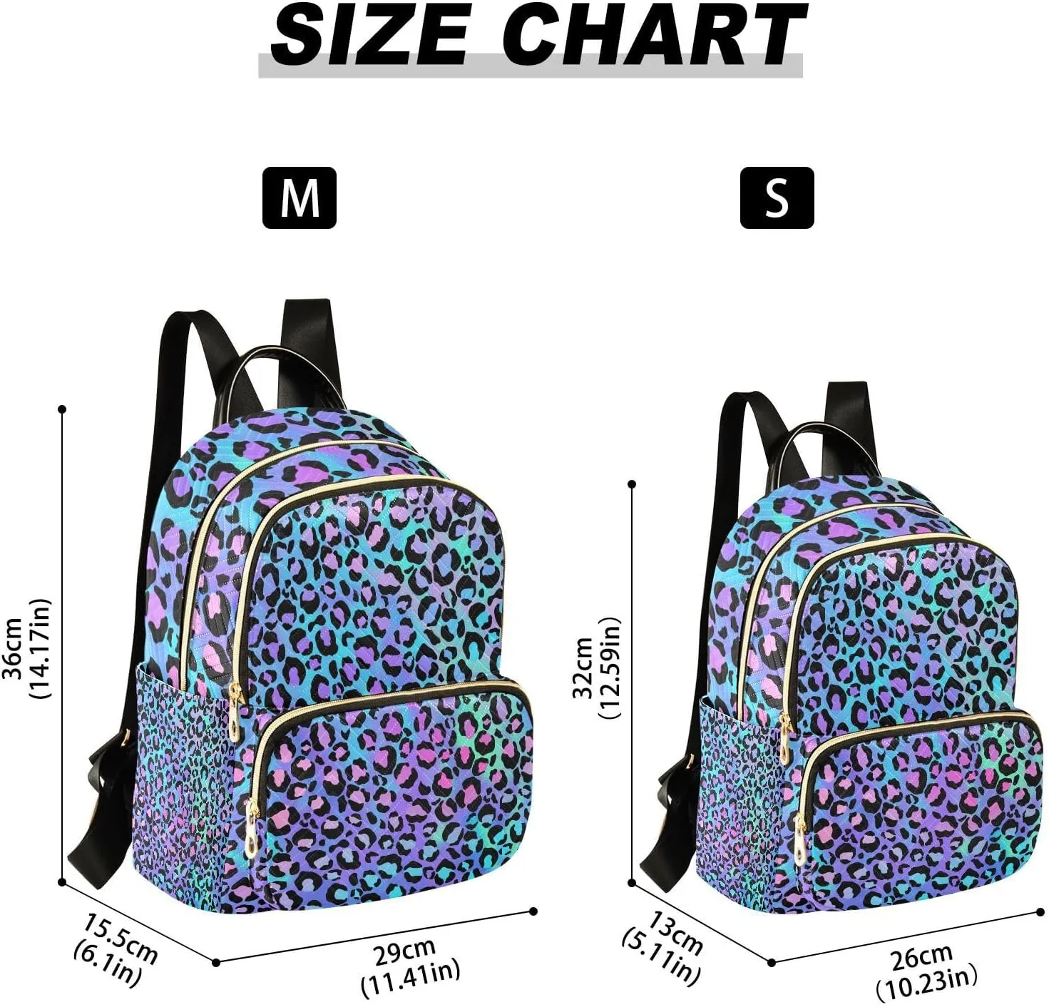 ALAZA Women Mini Backpack Purse Bag Lightweight Casual Daily Travel Backpack Leopard Spot on Gradient Background Back Pack Fashion Multipurpose Shoulder Bag,S