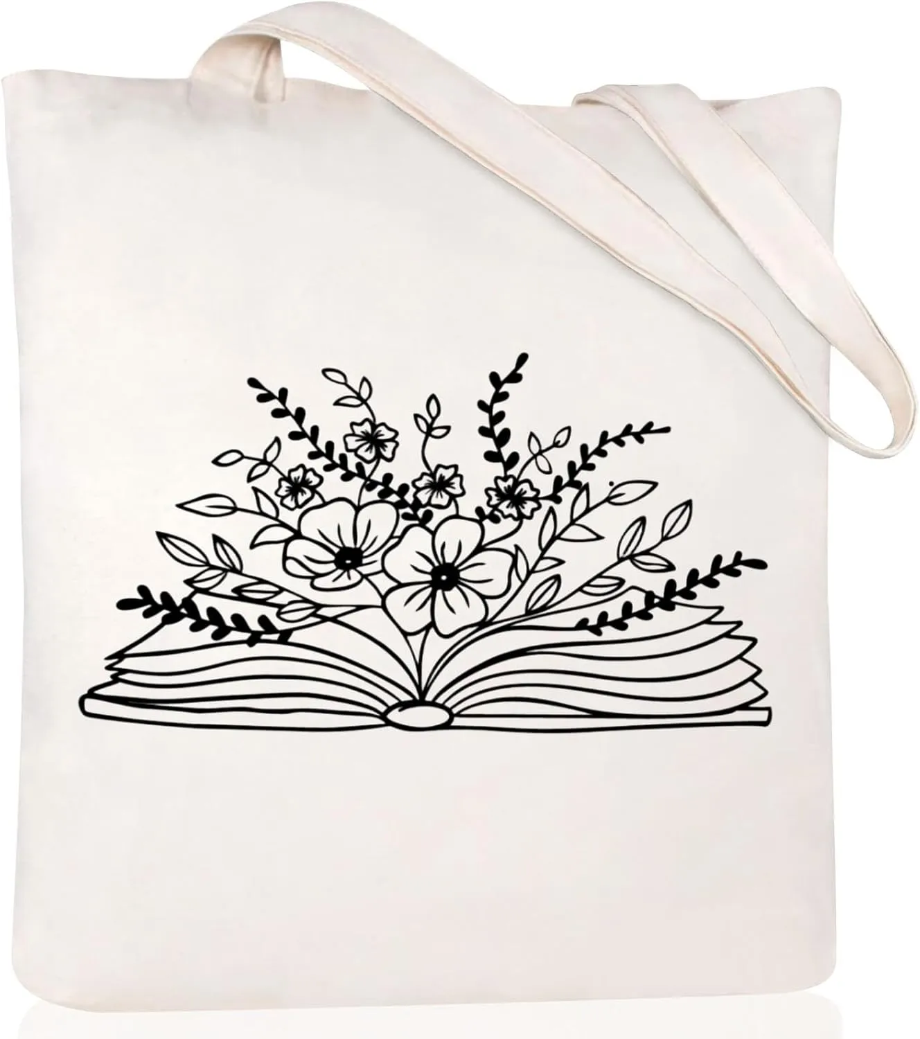Andeiltech Canvas Tote Bag for Women Aesthetic Cute Cat Shopping Grocery Reusable Bags with Inner Zipper Women Gift