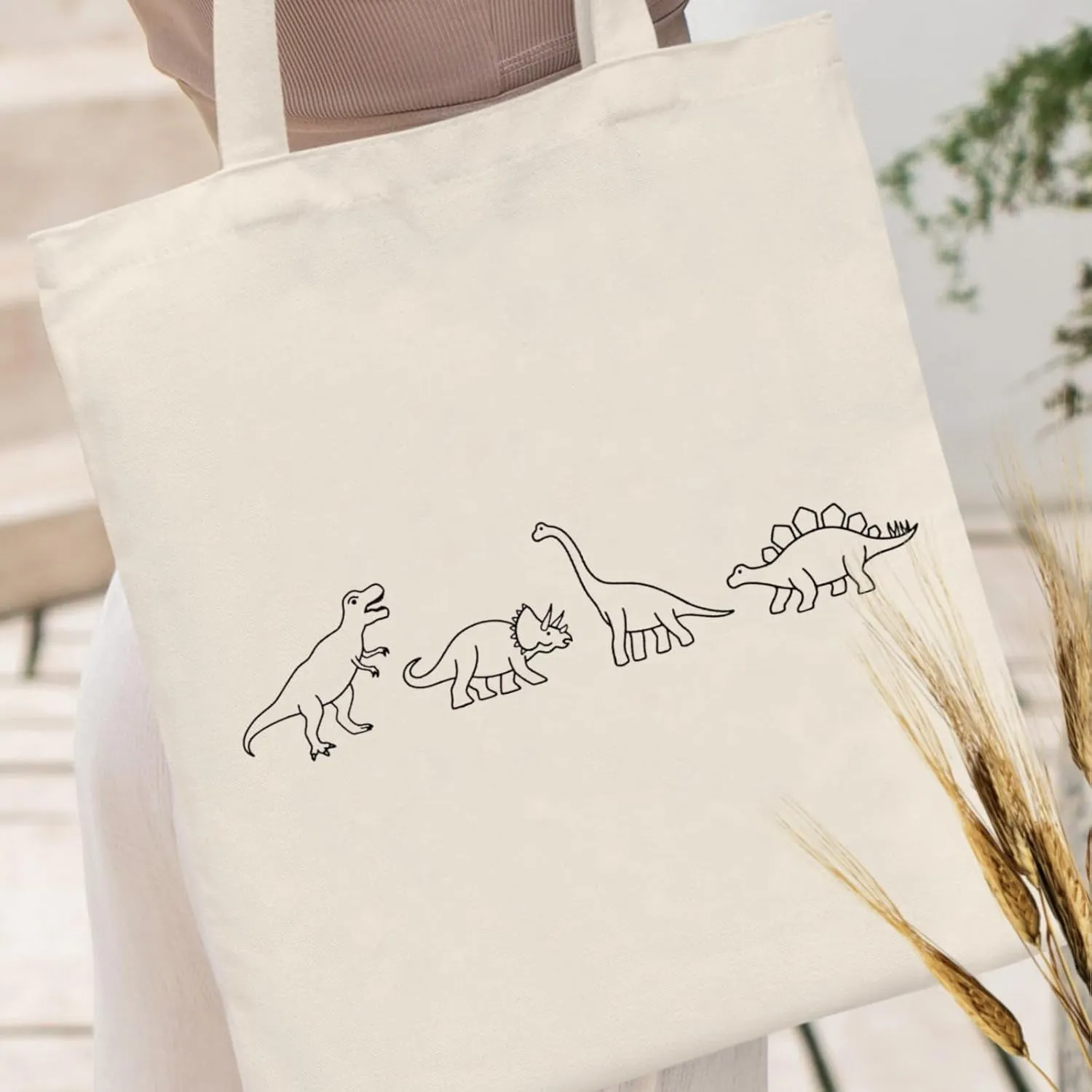 Andeiltech Canvas Tote Bag for Women, Aesthetic Travel Tote Bag Shoulder Reusable Grocery Bags Mom Birthday Gift