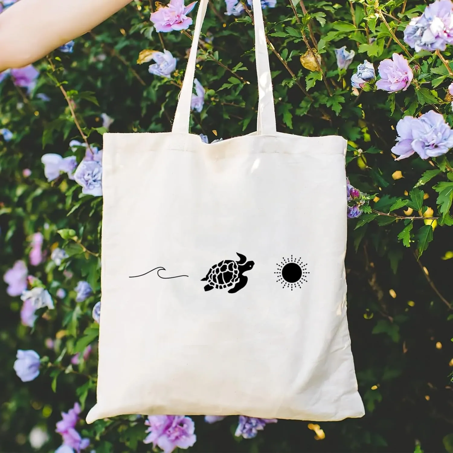 Andeiltech Canvas Tote Bag for Women, Aesthetic Travel Tote Bag Shoulder Reusable Grocery Bags Mom Birthday Gift