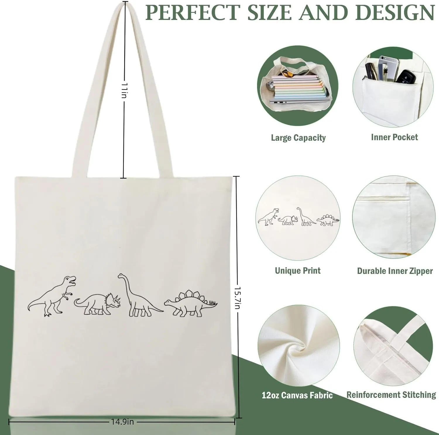 Andeiltech Canvas Tote Bag for Women, Aesthetic Travel Tote Bag Shoulder Reusable Grocery Bags Mom Birthday Gift
