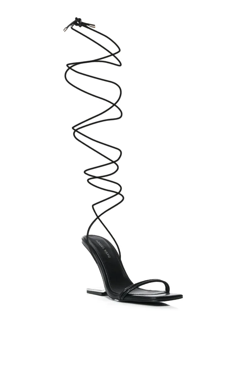 AZALEA WANG FERNANDA SWOOP HEEL SANDAL