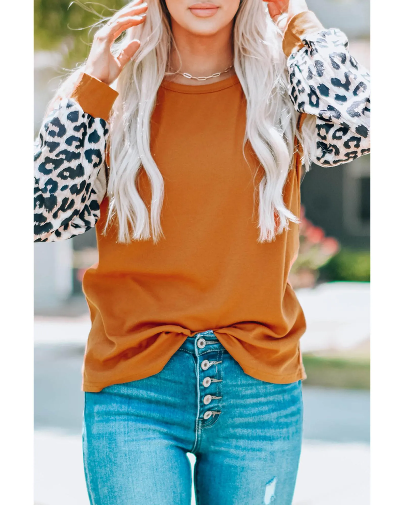 Azura Exchange Patchwork Sequin Long Sleeve Top - XL