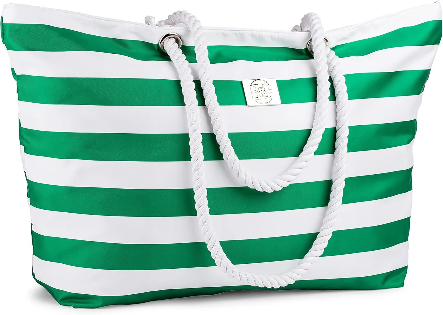 Bag&Carry Large Beach Tote Bag With Zipper - XL Beach Bags Waterproof Sandproof - Oversized Beach Bag With Pockets
