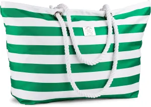 Bag&Carry Large Beach Tote Bag With Zipper - XL Beach Bags Waterproof Sandproof - Oversized Beach Bag With Pockets