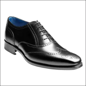 Barker Johnny Black Calf Wingtip Brogue@