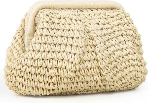 beach bag Straw clutch Purse summer Clutch bag travel bag woven clutch Straw Crossbody Shoulder Handbag