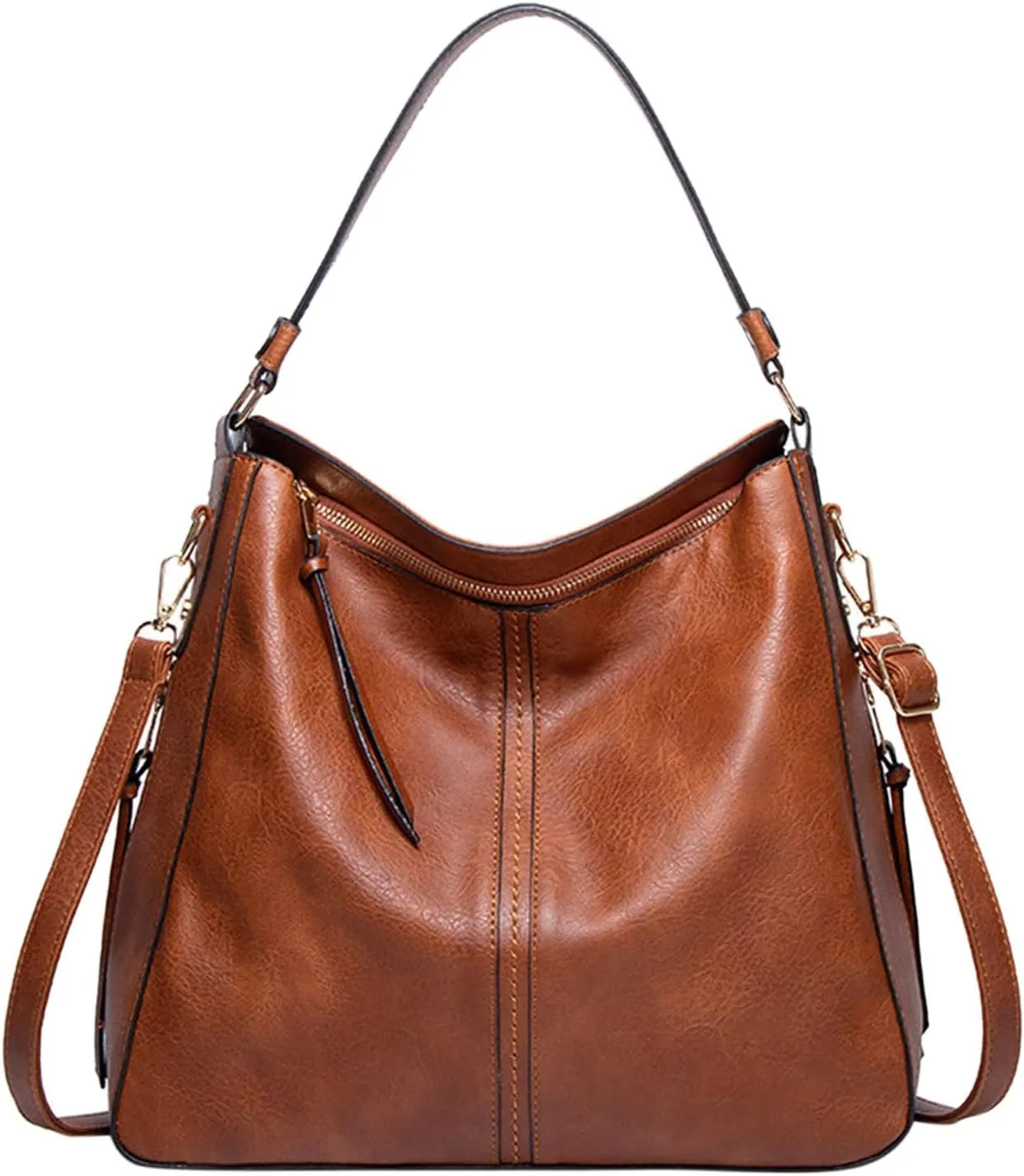 Beach Tote Bag 4 Packet Solid Color Leather Handbags Shoulder Bags Crossbody Hobo Bags Card Purse Work Travel Essential L