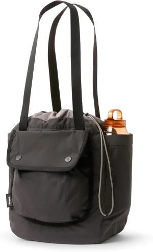 Bellroy Cinch Tote (16 liter lightweight tote bag with external organization, pop pockets, a luggage pass-through, and effortless draw-cord closure) - Charcoal