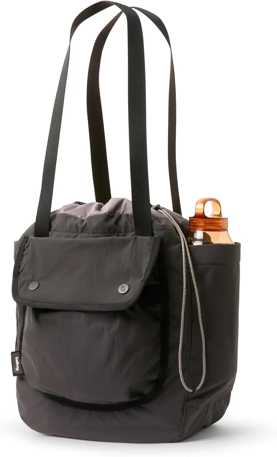 Bellroy Cinch Tote (16 liter lightweight tote bag with external organization, pop pockets, a luggage pass-through, and effortless draw-cord closure) - Charcoal