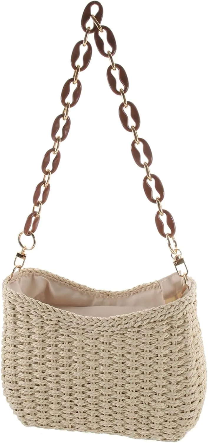 BESPORTBLE Woven Straw Tote Bag for Women Lightweight Beach Handbag for Daily Shopping Outdoor Picnics and Summer Getaways and Design