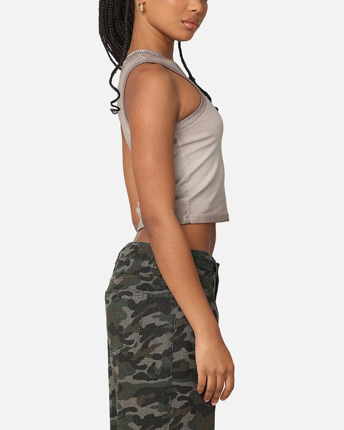 Betty Boop Women's Cowgirl Sunfade Tank Washed Brown