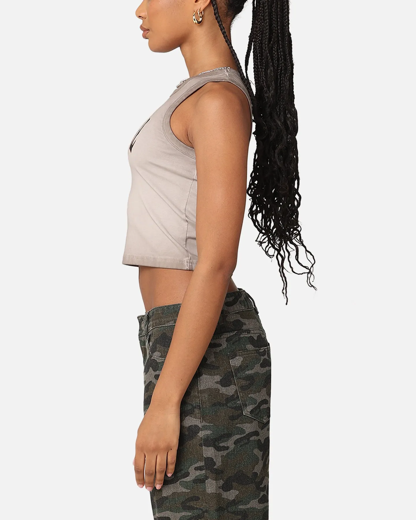 Betty Boop Women's Cowgirl Sunfade Tank Washed Brown