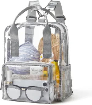 Bluome Clear Bag For Stadium Events 12612 Crossbody Beach Lunch Tote Transparent Bag Purse Stadium Approved For Women Men