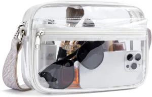 BOSTANTEN Clear Bag for Women Stadium Approved Clear Bags Small Crossbody Purse Trendy for Concerts Sports Events