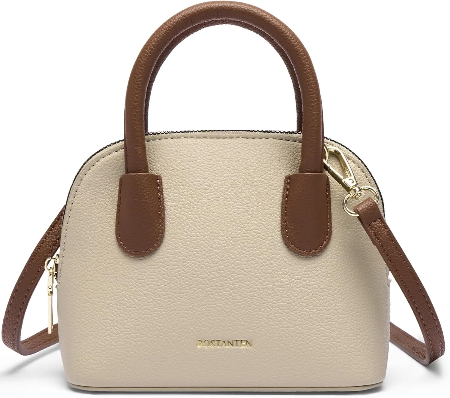 BOSTANTEN Small Crossbody Bag Mini Purses for Women Trendy Cute Vegan Leather Satchel Handbag with Detachable Shoulder Strap