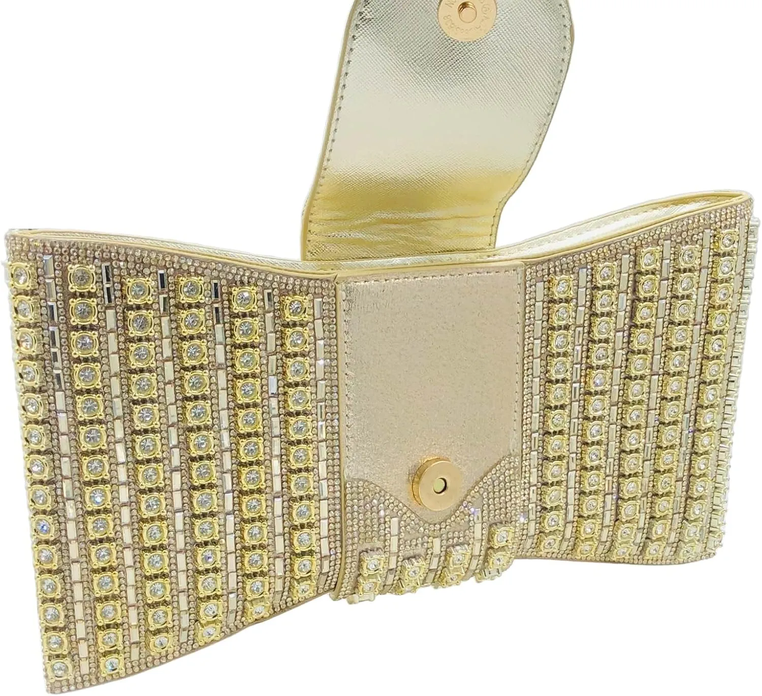 Boutique De FGG Rhinestone Clutch Purses for Women Formal Party Crystal Clutch Bag Bow Evening Bag Prom Purse Handbag,Small