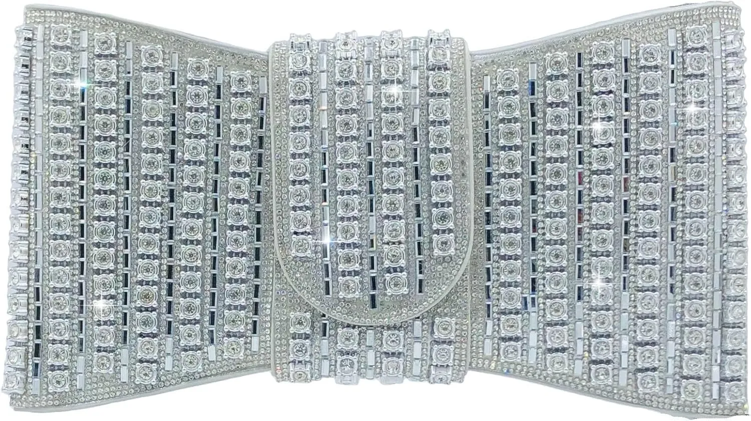 Boutique De FGG Rhinestone Clutch Purses for Women Formal Party Crystal Clutch Bag Bow Evening Bag Prom Purse Handbag,Small