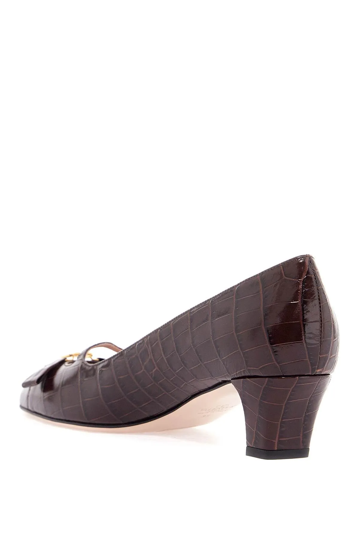 Bow-Detail Leather Pumps
