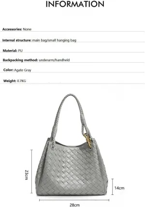 Braided British style parachute purses shoulder crossbody handbags underarm tote bags