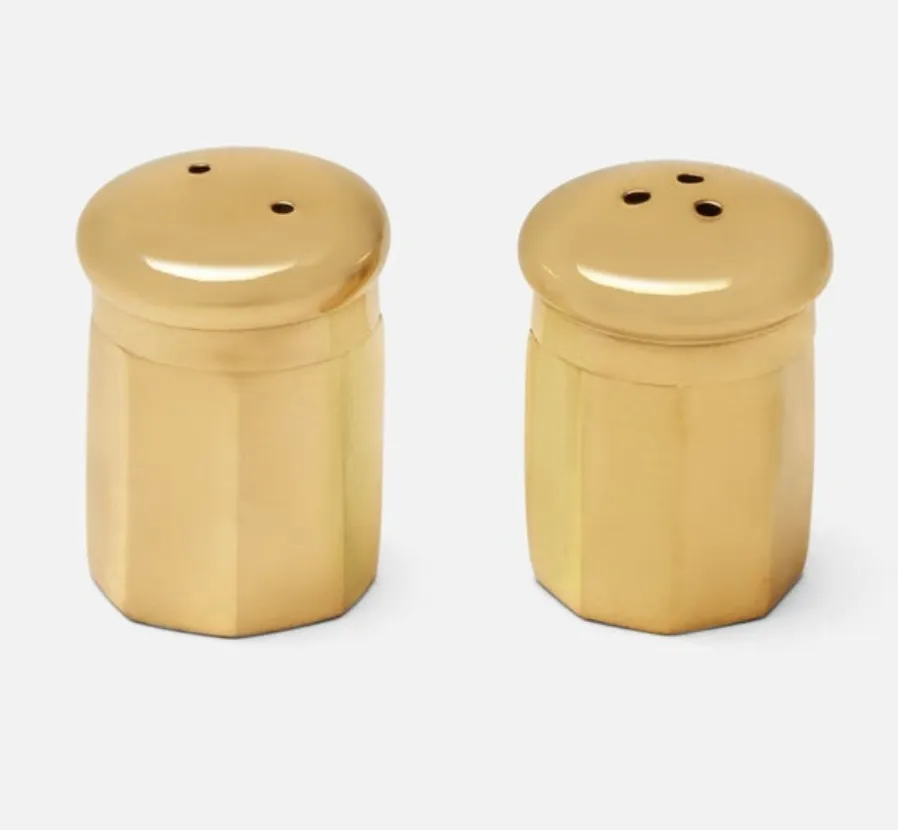 Brass Salt and Pepper Shakers