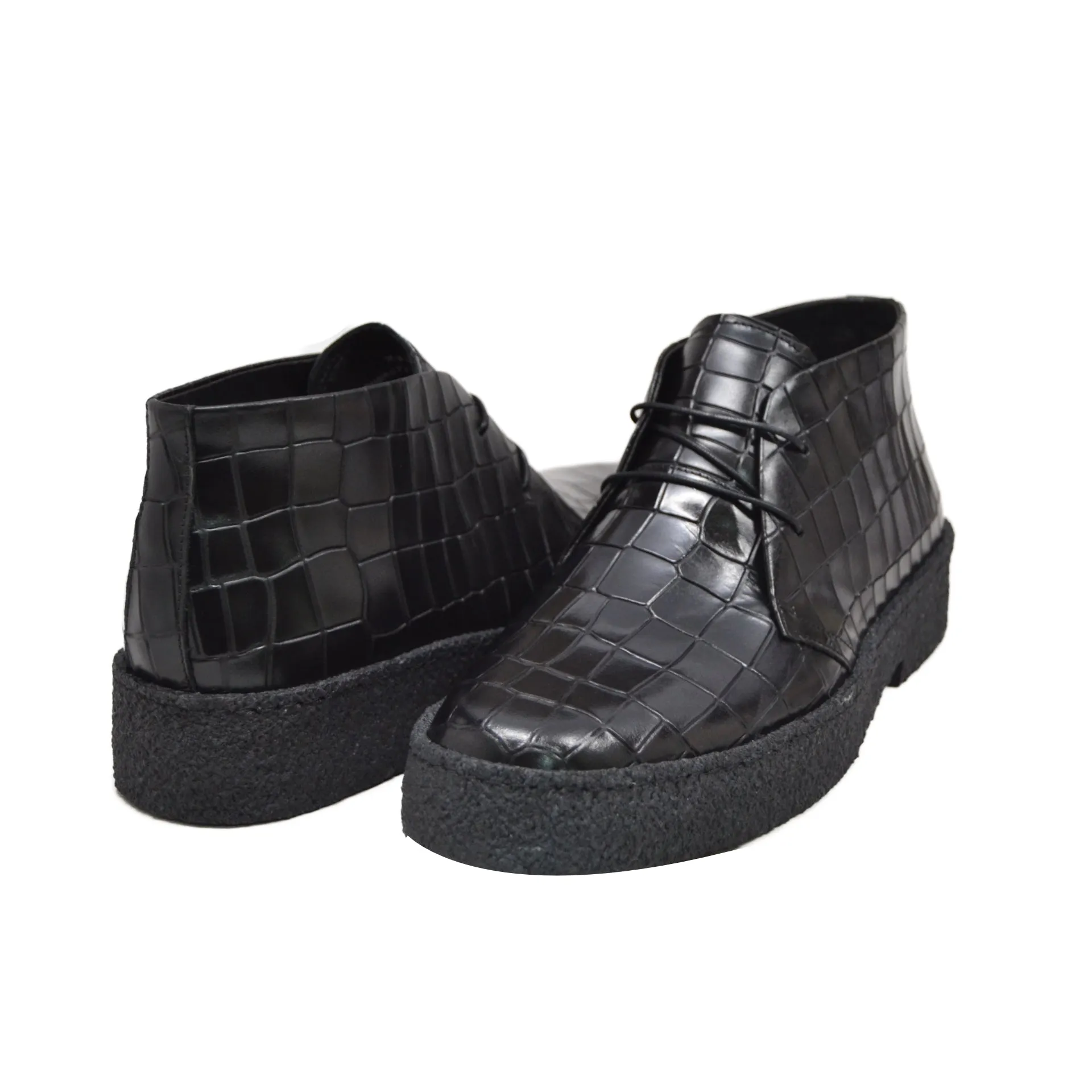British Walkers Playboy Original Croc Men's Leather Ankle Boots Limited Edition Style