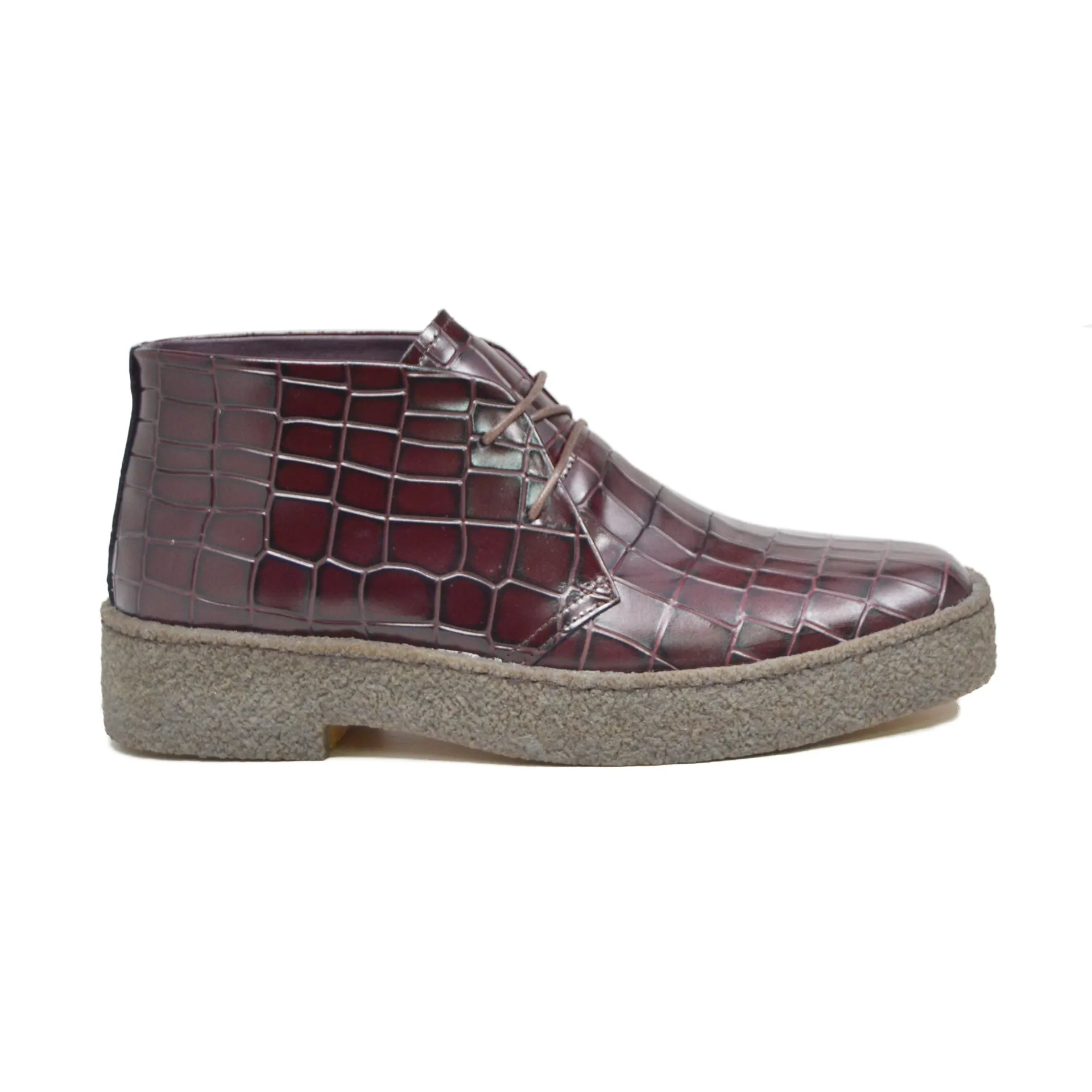 British Walkers Playboy Original Croc Men's Leather Ankle Boots Limited Edition Style