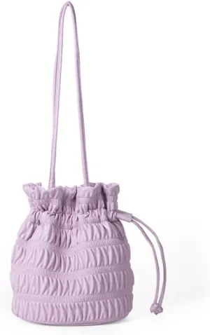 Bucket Bag for Women Niche Design Soft Leather Pleated Shoulder Bag Simple And Versatile Drawstring Bucket Bag