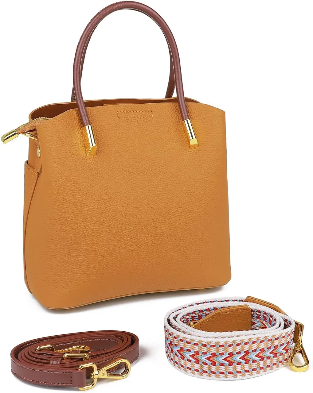 Bucket Bag for Women, Top-Handle Handbags, Bucket Purses Shoulder Bag for Women with Removable Straps