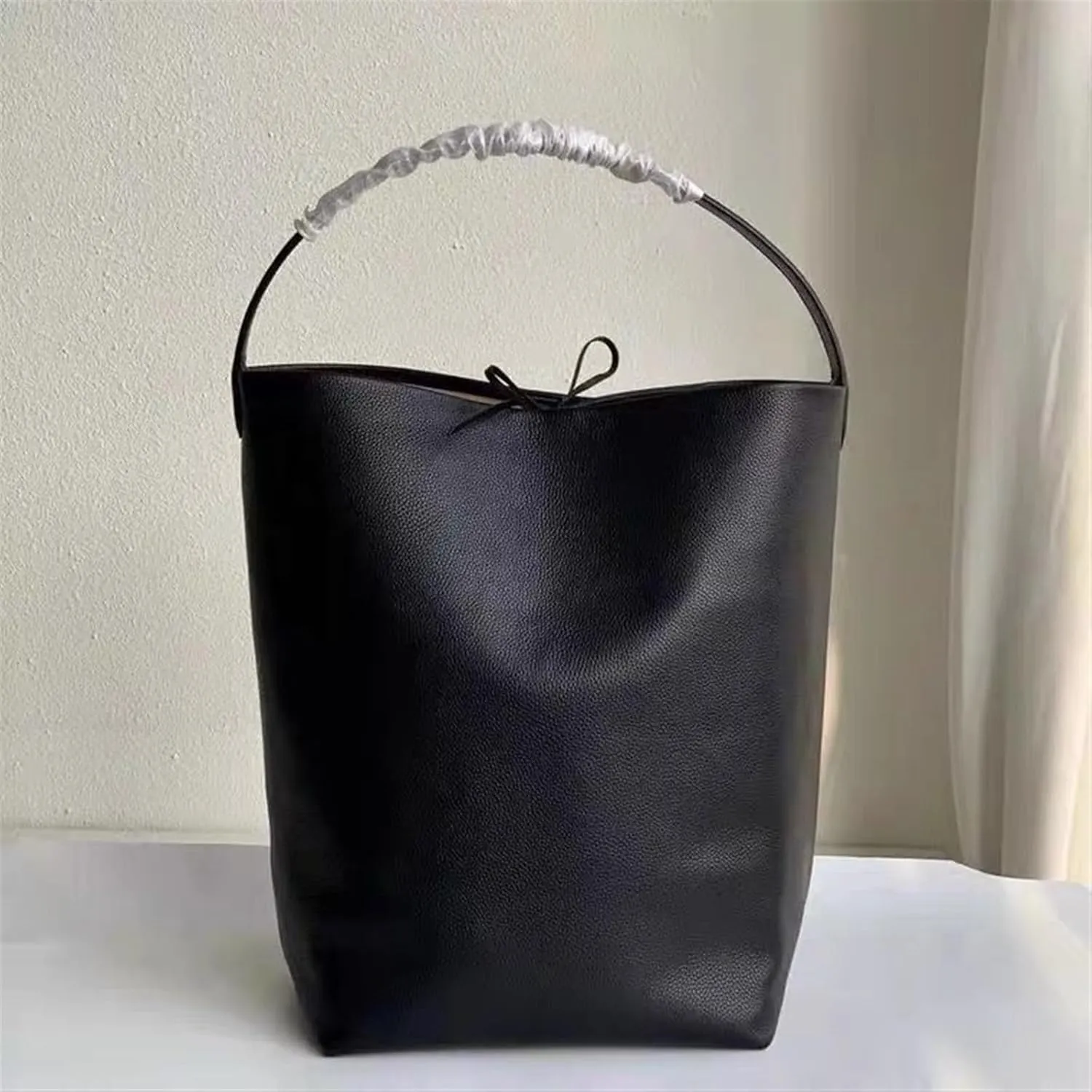 Bucket Bag Large Capacity Shoulder Bag First Layer Soft Cowhide Tote Mommy Bag