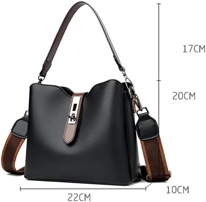 Bucket Bags for Women - Leather Crossbody Bucket Purses Designer Vintage Handbags Small Trendy Shoulder Bag