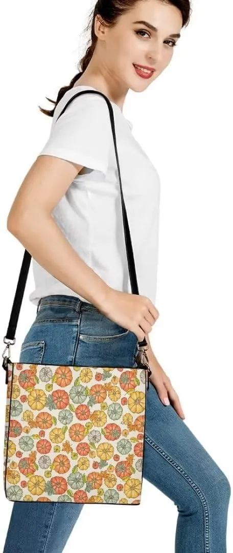 Bucket Bags for Women, PU Leather Waterproof Tote Bag Shoulder Bag for Travel, Work, Adjustable Crossbody Strap