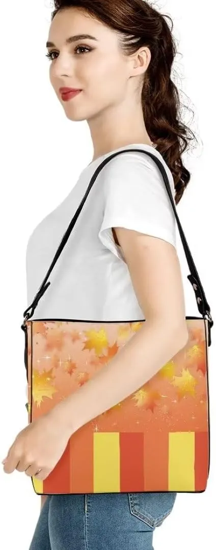 Bucket Bags for Women, PU Leather Waterproof Tote Bag Shoulder Bag for Travel, Work, Adjustable Crossbody Strap