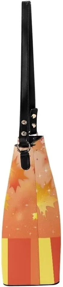 Bucket Bags for Women, PU Leather Waterproof Tote Bag Shoulder Bag for Travel, Work, Adjustable Crossbody Strap