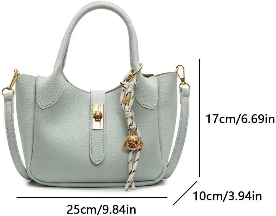 Bucket Bags for Women - Retro Leather Bucket Purse Crossbody Shoulder Bag Vintage Handbag with Adjustable Strap